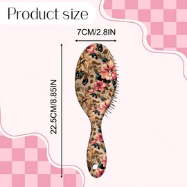 Miwasion Detangler Hair Brush,Glide Through Tangles with Ease,Cute Detangling Hair Brushes,Ease For Girls,Women,Men,Wet & Dry Hair (Yellow Flowers)