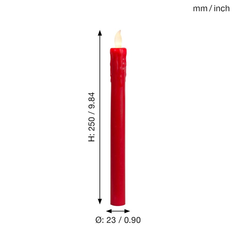 LED Kerzen | LED Stabkerzen Rot | LED Kerzen flackernde