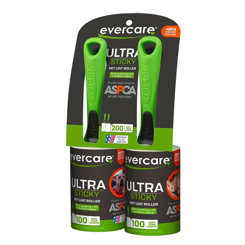 Evercare Pet Hair Lint Rollers All Purpose Use 100 Easy-Tear