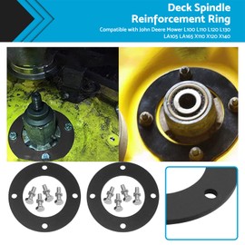 ALL IN RED BOX 2x Deck Spindle Reinforcement Ring with Bolts Suitable For John Deere Mower L100 L110 L120, 3/16" Plate Steel Mower Deck Repair Ring Parts