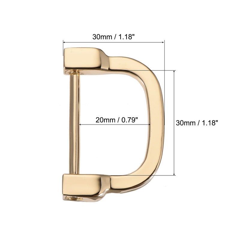 sourcing map U Shape Horseshoe D-Rings Screw Buckle for DIY