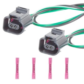 Kittyland 2-PIn Female Connector Harness Pigtail Plug for VW Jetta Golf MK5 MK6 B5 Beetle Replacement 1J0973702