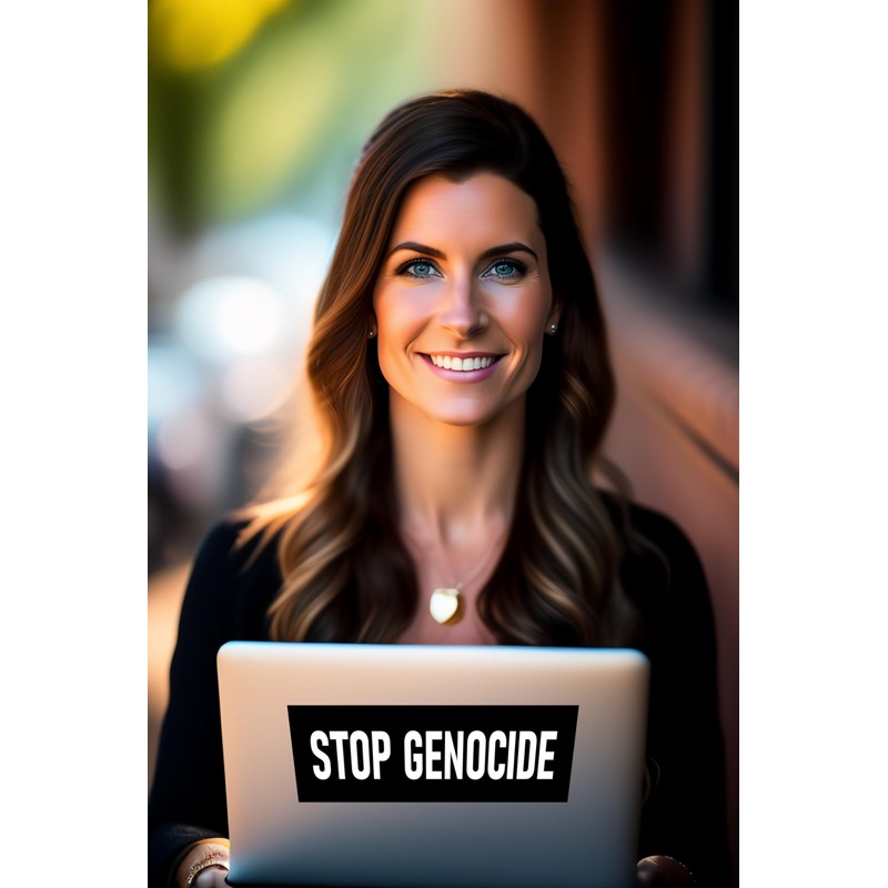 Stop Genocide Sticker Large 9" Anti War Killings Ethnocide Stickers
