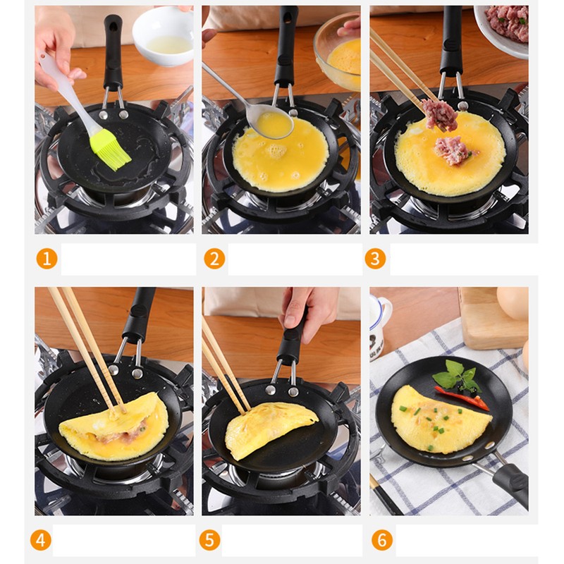Egg Frying Pan Even Heating Versatile Ergonomic Heat Resistant Anti