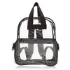 DALIX Small Clear Backpack Bag in Black