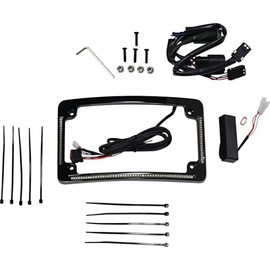 Custom Dynamics TF05-SS6-B Radius License Plate Frame - Gloss Black