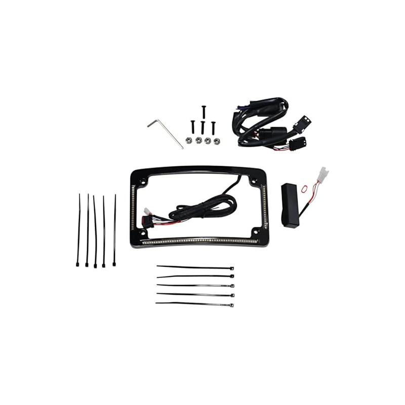 Custom Dynamics TF05-SS6-B Radius License Plate Frame - Gloss Black