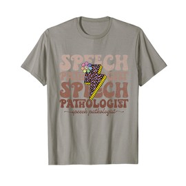 Speech Pathology Leopard Print Vintage Speech Therapist T-Shirt