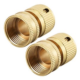 sourcing map 3/4" G Female Brass Quick Connectors Adapters Garden Hose Fitting 2pcs