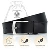 LINDENMANN Men's Full Leather Belt, Made of Buffalo Leather, 40