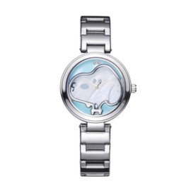 70th Anniversary Snoopy Diamond Watch Peanuts Premium Watch Natural Diamond Limited 2000 Pieces Limited Serial Number, blue, Bracelet Type