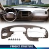 PIT66 Center Front Brown Dash Pad Bezel Cover Compatible with