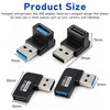 4 Pack 90 Degree USB A Male to Female Adapter