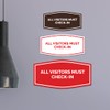 Signs ByLITA Fancy All Visitors Must Check-in Sign (Blue) -