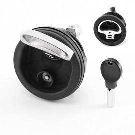 Searoam Boat Cam Latch Fits 2-1/2" Hole Mount Latch,Marine Grade O-Handle Latch,Locking Latch,Flush Mount Latch
