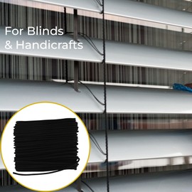 FAPBADRI Durable Polyester Cord/Thread for Chic Blinds/Vertical Blinds/Venetian Blinds, Multipurpose use for Crafting, DIY Projects, 10 metres (32 feet), Thickness -1.8mm, Colour - Black