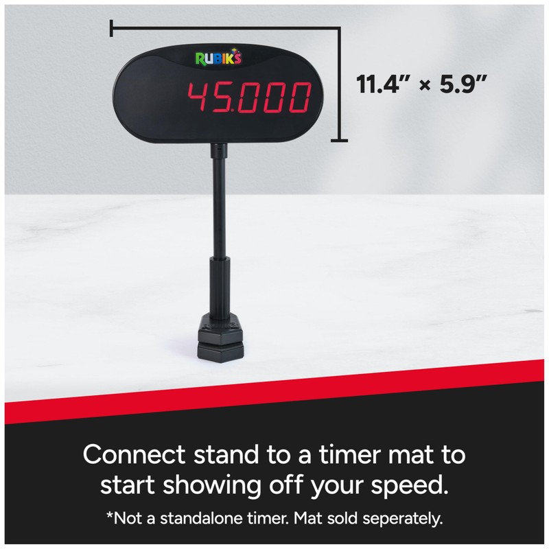 Rubik’s Cube, Timer Stand, Clear Display Device for WCA Speedcubers,