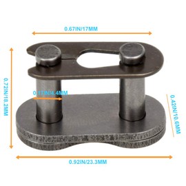 10Pcs 428 Chain Master Link for Bicycles, ATV Scooter, Motorcycles, Mini Bikes, Quad Buggy, and Industrial Machinery - Master Manganese Steel Connector Heavy Duty