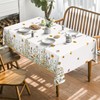 Horaldaily Fall Tablecloth 52×70 Inch Rectangular, Spring Autumn Harvest Flowers