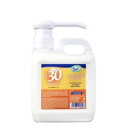 Sun Tropic Protective Sun Lotion SPF30 - 1 Litre | Family Size with Handy Pump, Smoothening Sunscreen, UVA and UVB High Sun Protection, Non-Greasy