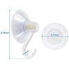 1st Choice Clear Plastic Suction Cup Hooks, 12 Pack Ultra