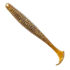 Noike Smokin Swimmer 4 Inch 10.2 cm – 6 Rubber Fish Colour: Motoroil Gold UV
