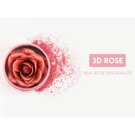 3D petal rose makeup blush gift highlighter Rare beauty blush rubor forma de rosa real rose flower red blush (Pink)