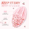 Shower Cap for Women Terry Lined Bath Cap Large Reusable