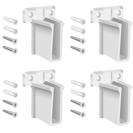 4 Pack Wire Shelf End Bracket, Designed for Closetmaid Wire Shelving, Wall Mount Brackets for Shelves Closet, Screws Included, Wire Shelf Clips, Wall Shelf Brackets, Closet Wire Shelving