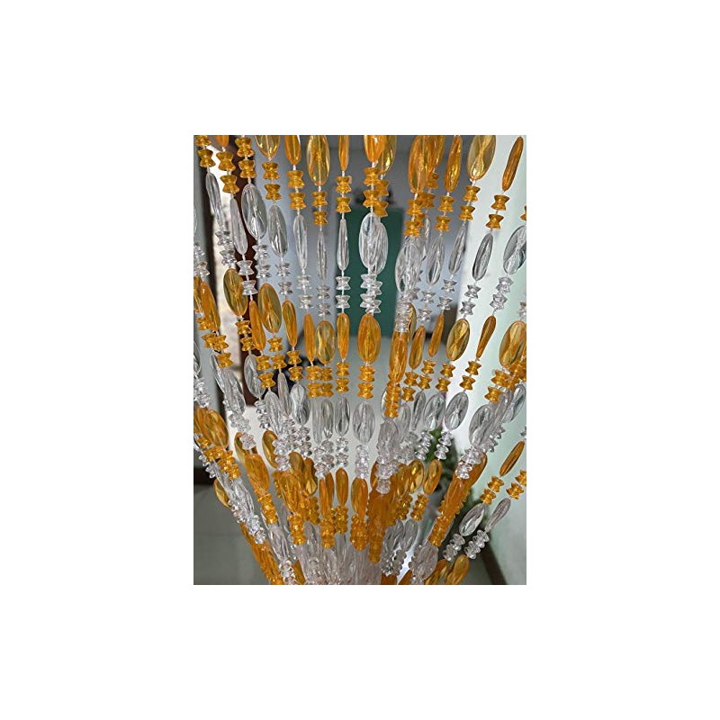 ZiDeTang Acrylic Beaded Door Curtain Décor Tassel Room Divider Curtain