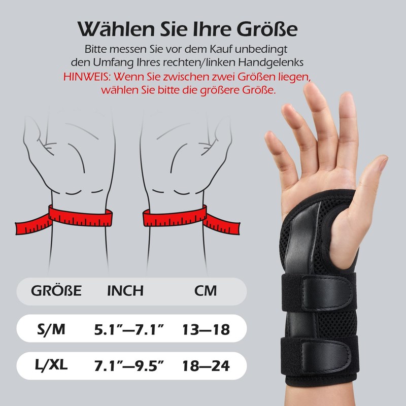 FREETOO Doctor Approved Wrist Support with 3 Splints, Adjustable Day