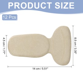PATIKIL T-Shape Heel Pads, 6 Pairs Heel Grips Liner Cushion Pads Inserts High Heel Comfort Pads Anti Slip Back of Heel Cushion for Shoes Women Men Too Big, Skin Color/Transparent