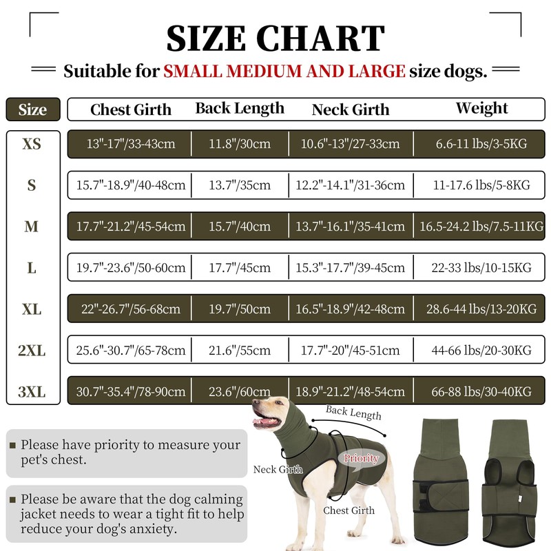 ROZKITCH Dog Anxiety Shirt Calming Jacket with Hoodie Dog Ears