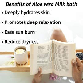 Creamy Hydrating Aloe Vera Milk Bath Soak Powder Moisturize Soften Skin Oatmeal Honey Chamomile Luxury Spa Bath Salt Mother's Birthday Christmas Relaxation Gifts for Women Perfect Stocking Stuffers