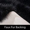Latepis Black Fluffy Rug Small Fur Rug 3x4 Area Rug
