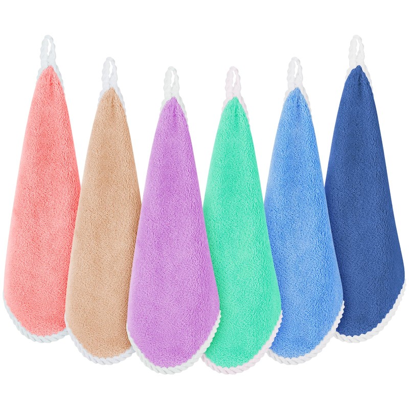 Aolso 6 PCS Flannels Face Cloth Soft Face Cloths, Reusable