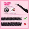 DIY Lash Extension Kit,Cluster lash Extensions Kit, 10-16mm Mix Wispy