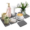 Absorbent Diatomite Coasters for Bathroom - Pack of 6 Water