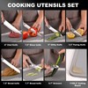 YJHOLE 17pcs Kitchen Utensils Set with Sharp Stainless Steel Knives