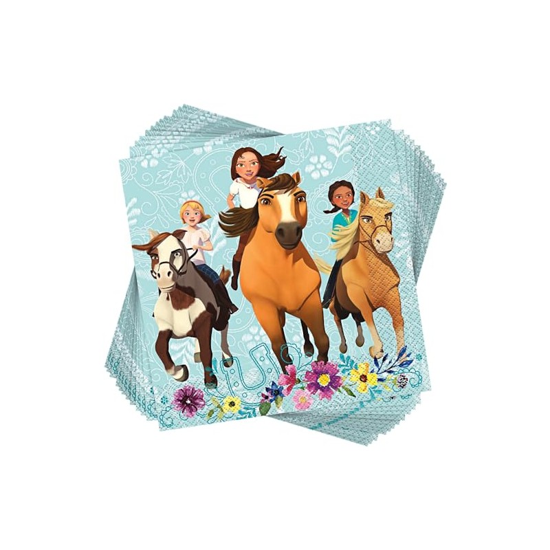 Spirit Riding Free Luncheon Paper Napkins - 6.5" x 6.5",