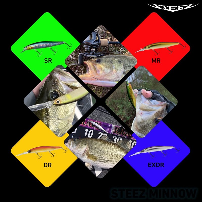 DAIWA Bass Steese Minnow Champagne Crokin 110SP MR Lure