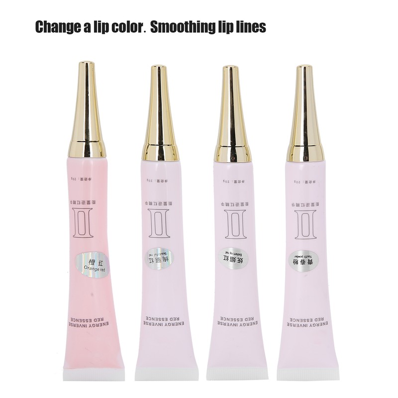 4pcs Microblading Red Lip Serum Moisturizing Lip Tattoo Color Fixing