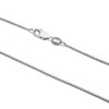 MONVAU 14K Real White Gold Box Link Chain 0.95mm Dainty
