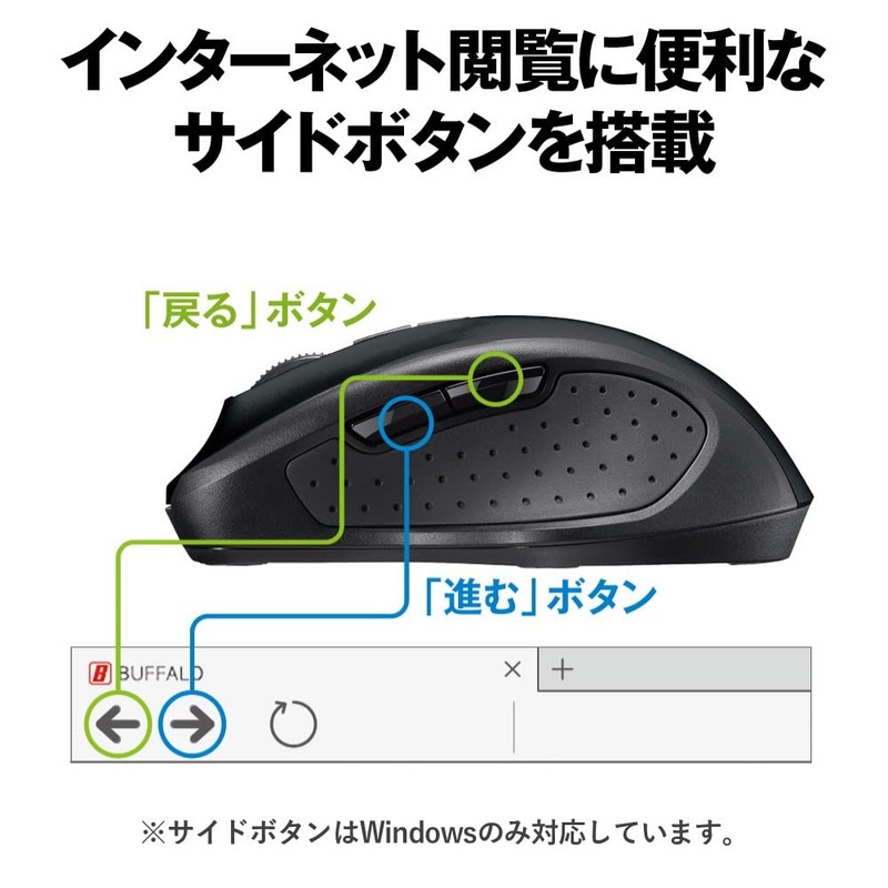 Buffalo BSMBB305RD 5 Button Bluetooth 5.0 Blue LED Mouse Red