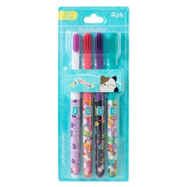 Brush Buddies Squishmallows Assorted Manual Toothbrushes, Soft Toothbrushes, Toothbrushes for Kids and Adults, 4PK