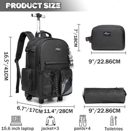 Oruiji Rolling Backpack for Girls Backpack with Wheels Girls Backpack with Lunch Box Set 3 in 1 Wheeled Backpack for school Backpacks for Teens Girls Pink Backpack for Girls Back to School Supplies