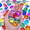 Omeblos 60 Pcs 20mm Gemstones for Kids,Acrylic Diamond Gems Jewels,Kids
