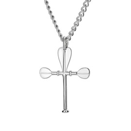 Shields of Strength Men's Paddle Cross Necklace - Philippians 4:13