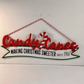 Unbranded Candy Canes Making Christmas Sweeter since 1902 Wood Sign Bar Peppermint New