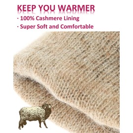 FEIQIAOSH Winter Leather Gloves for Women, Cashmere Lined Touchscreen Gloves for Texting, Premium Soft Sheepskin Warm Glove